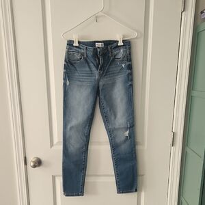 Classic Blue Distressed Skinny Jeans